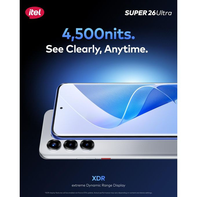 itel SUPER 26Ultra 6.78" 3D-Curved Amoled,144HZ , 6000mah with 6.8 Slimbody, 6years Fluency, Corning Gorilla Glass 7i 8+8GB/256GB - Blue